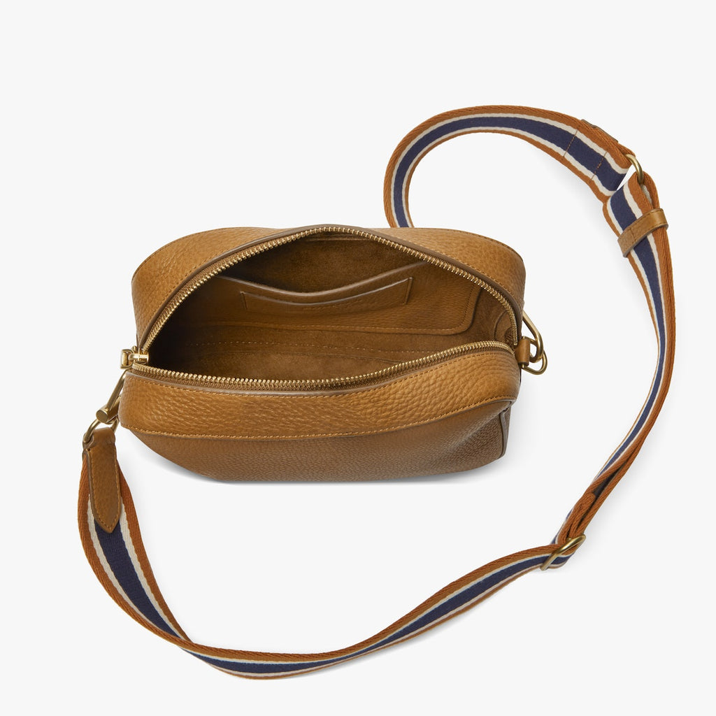 CAMERA CROSSBODY | Natural Grain Leather