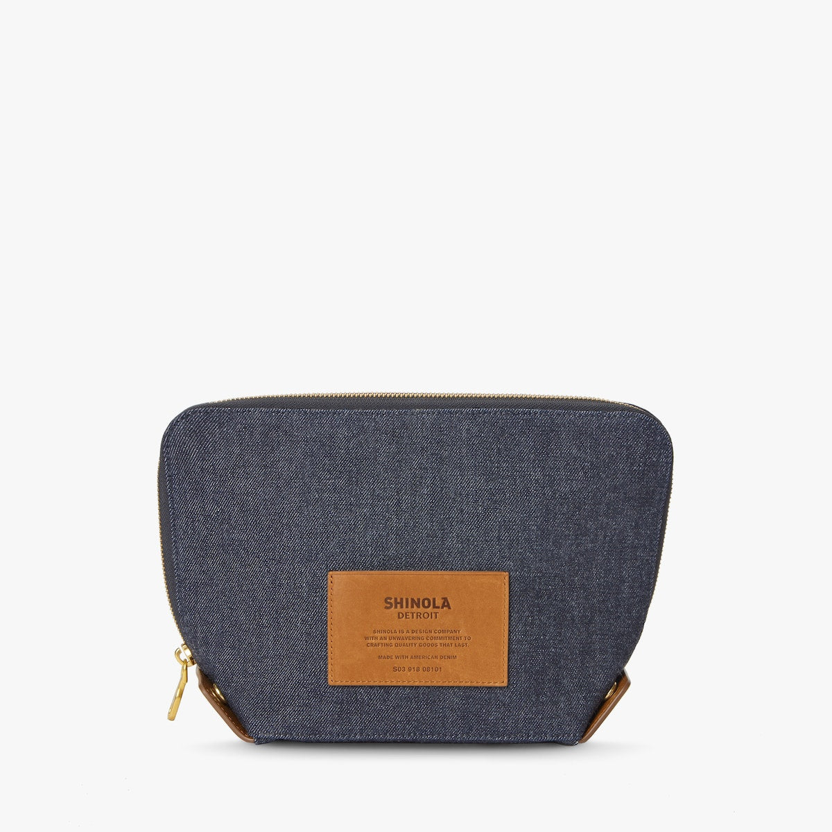 LARGE FOLD OUT COSMETIC CASE | Denim