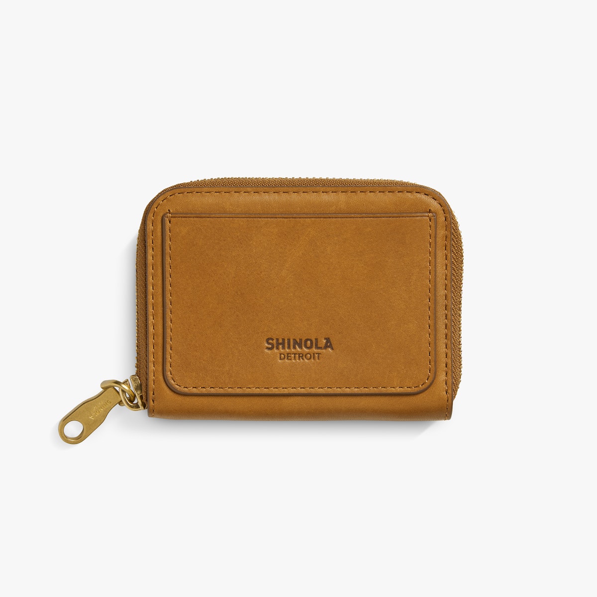 THE POCKET SMALL ZIP AROUND WALLET | Natural Leather