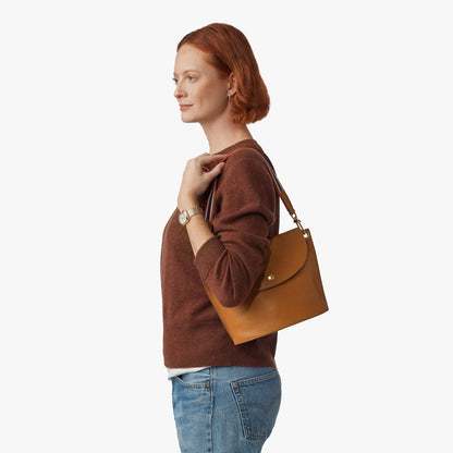 CONVERTIBLE BIRDY BUCKET BAG | Natural Leather