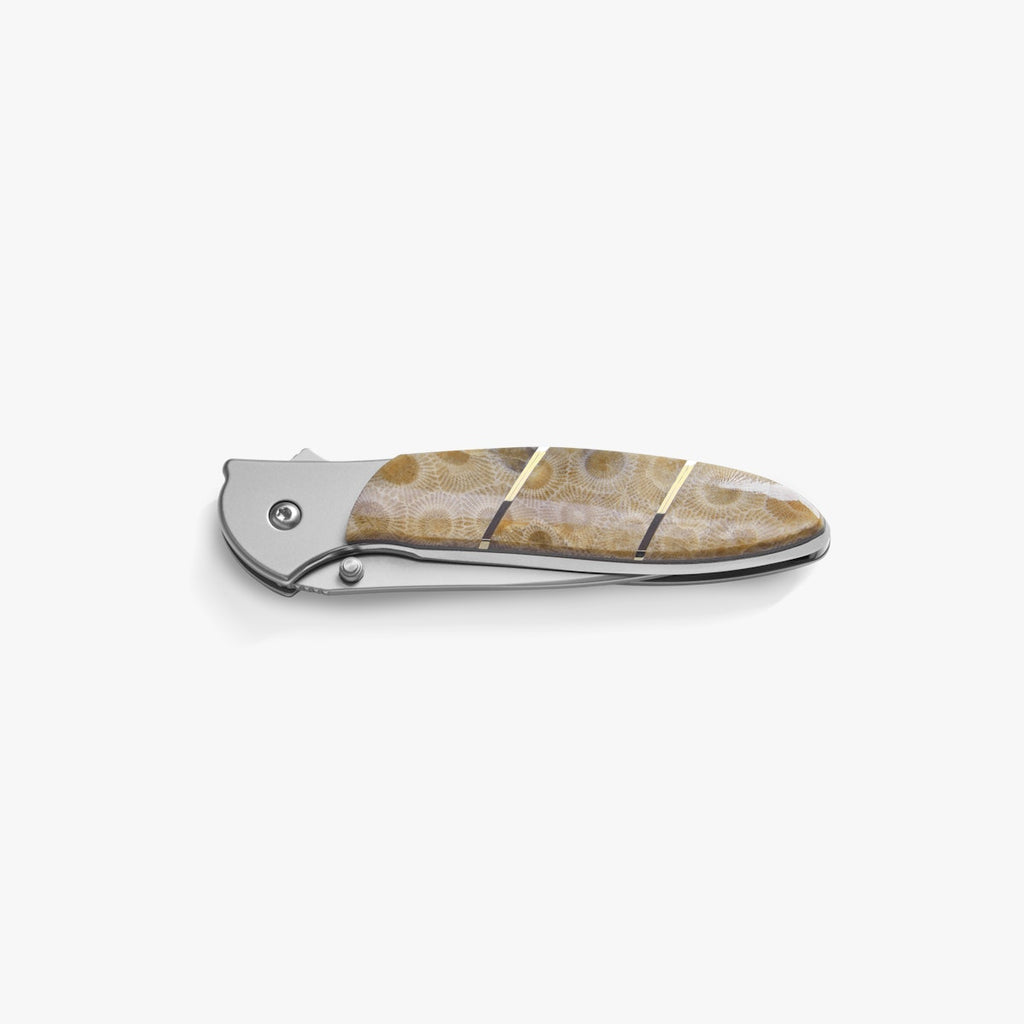 SHINOLA + KERSHAW PETOSKEY STONE POCKET KNIFE | Petoskey Stone