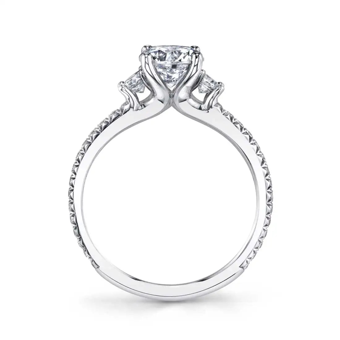 Eloise | 14kt White Gold Classic Three Stone Diamond Engagement Ring