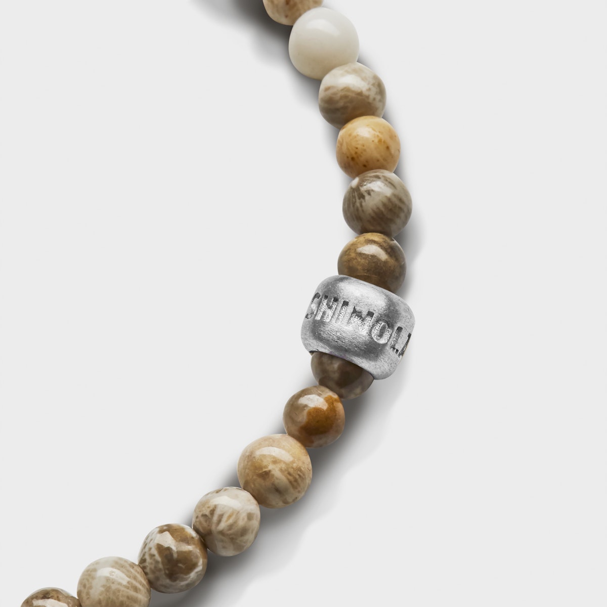 4MM BEADED PETOSKEY BRACELET | .925 Sterling Silver