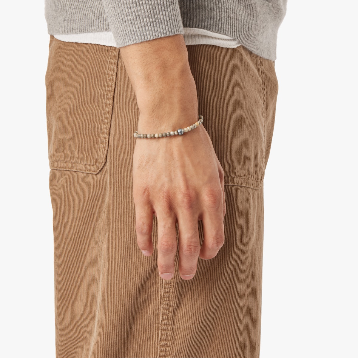 4MM BEADED PETOSKEY BRACELET | .925 Sterling Silver