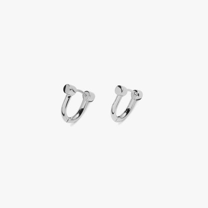 BIKE LOCK HUGGIE EARRINGS | Sterling Silver