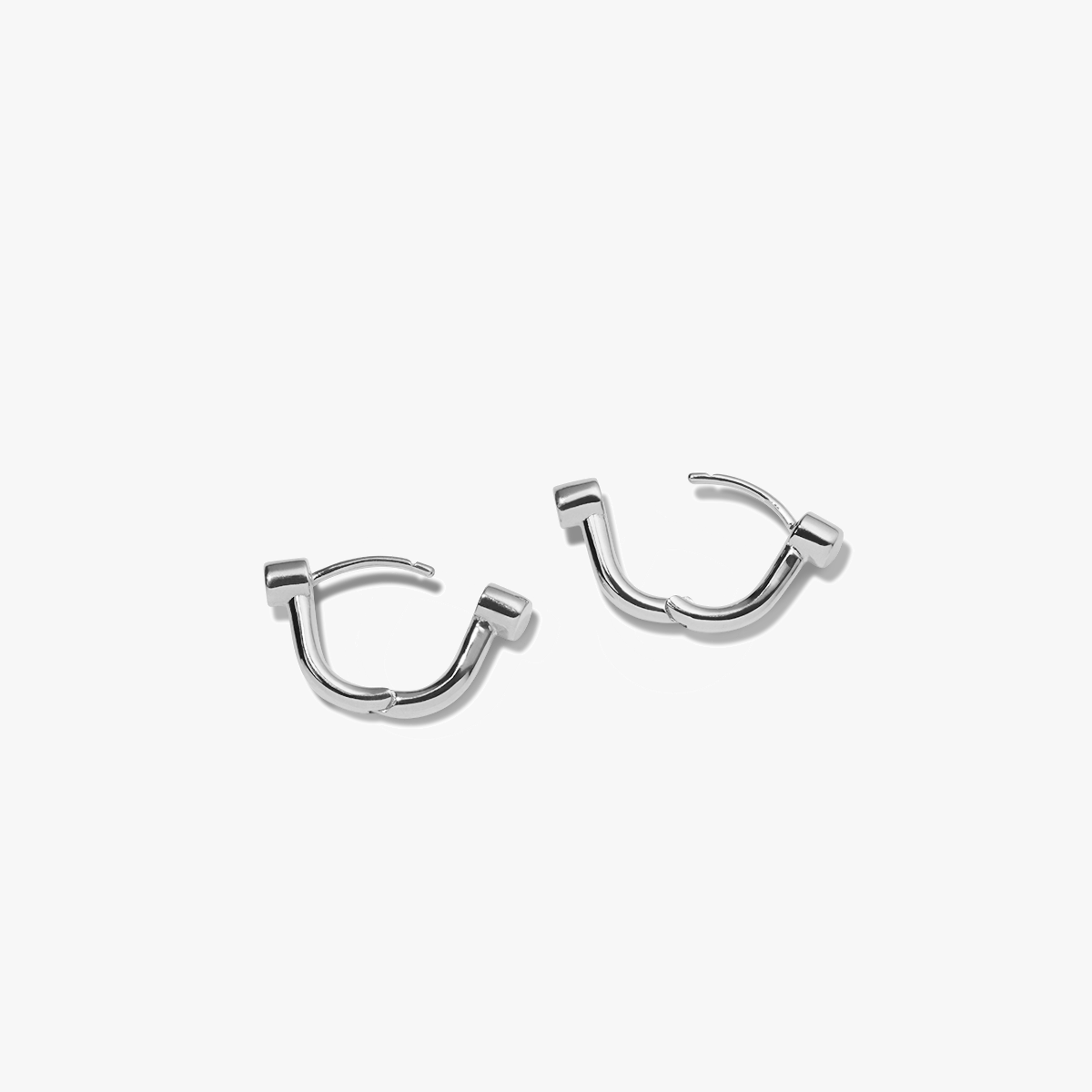 BIKE LOCK HUGGIE EARRINGS | Sterling Silver