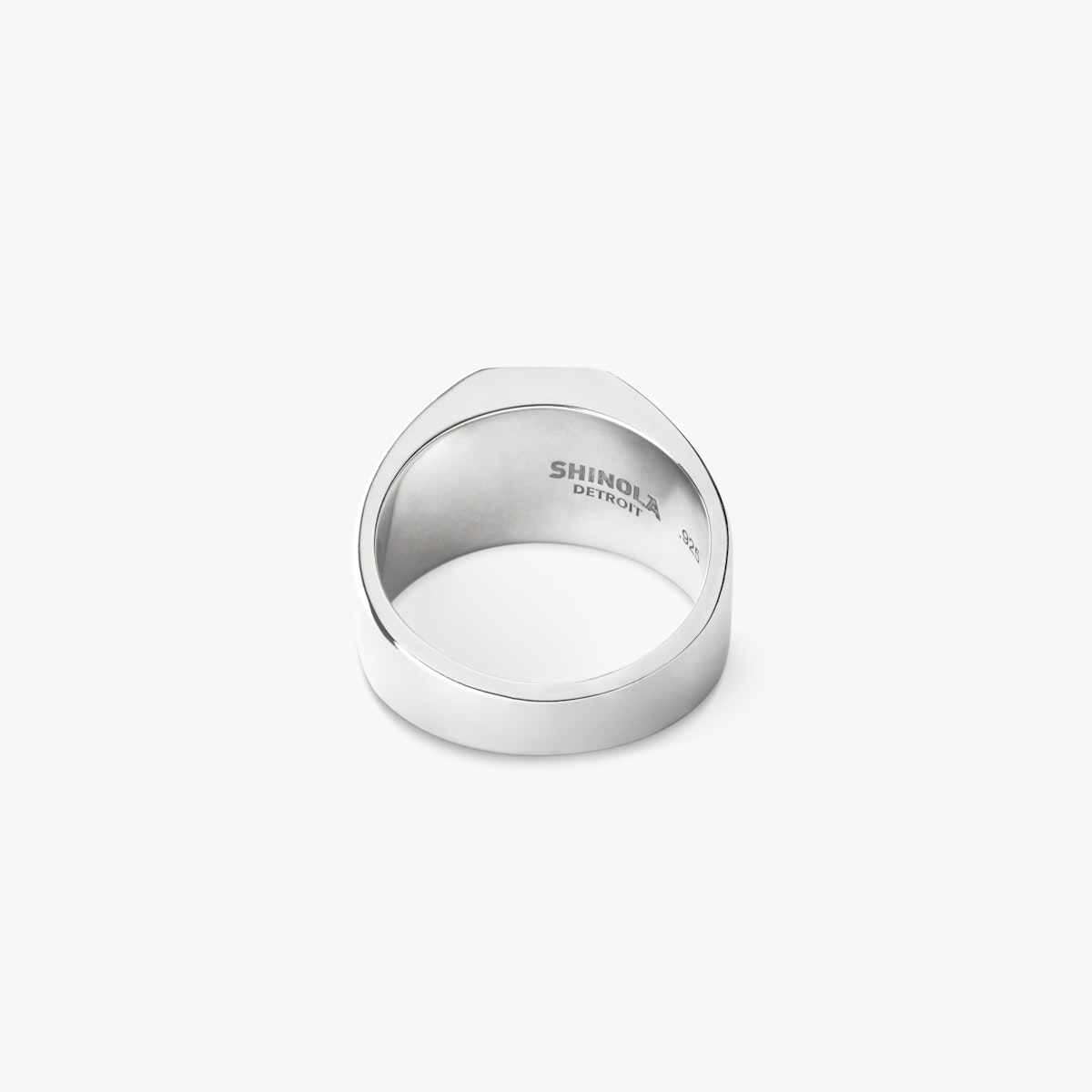 OCTAGONAL INLAY SIGNET RING PETOSKEY | .925 Sterling Silver