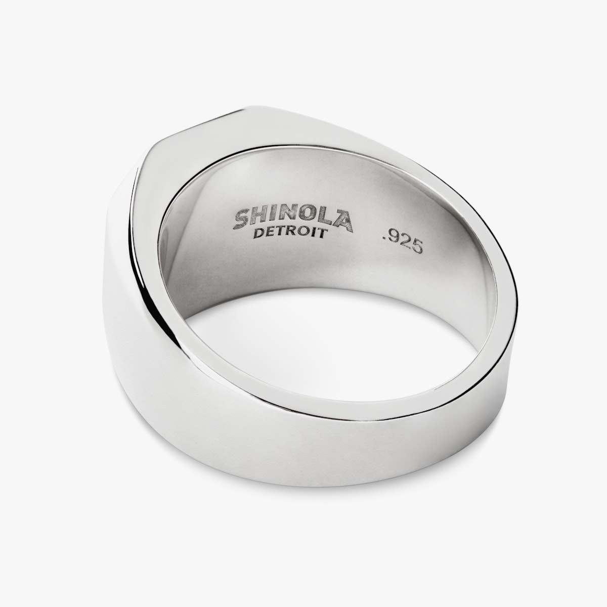OCTAGONAL INLAY SIGNET RING PETOSKEY | .925 Sterling Silver