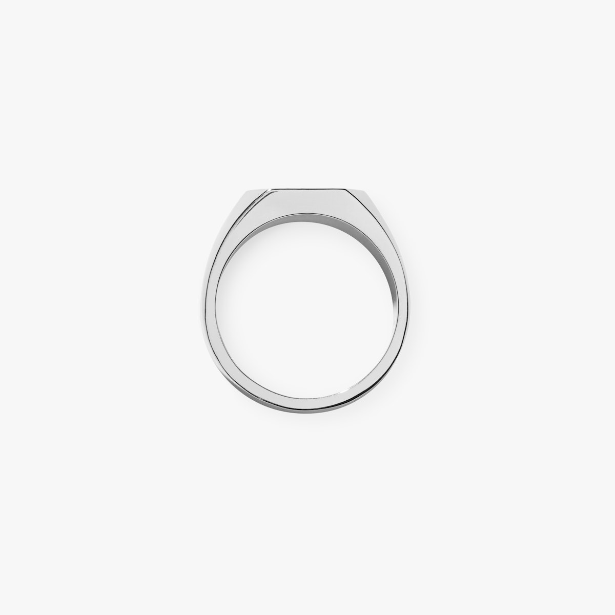OCTAGONAL INLAY SIGNET RING PETOSKEY | .925 Sterling Silver