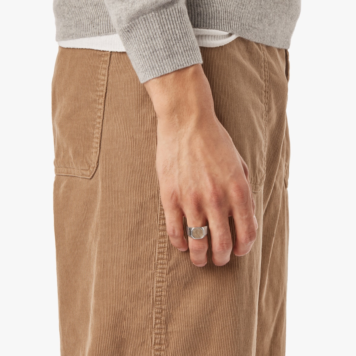 OCTAGONAL INLAY SIGNET RING PETOSKEY | .925 Sterling Silver