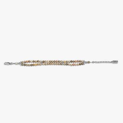 PETOSKEY STONE BEADED BRACELET | .925 Sterling Silver