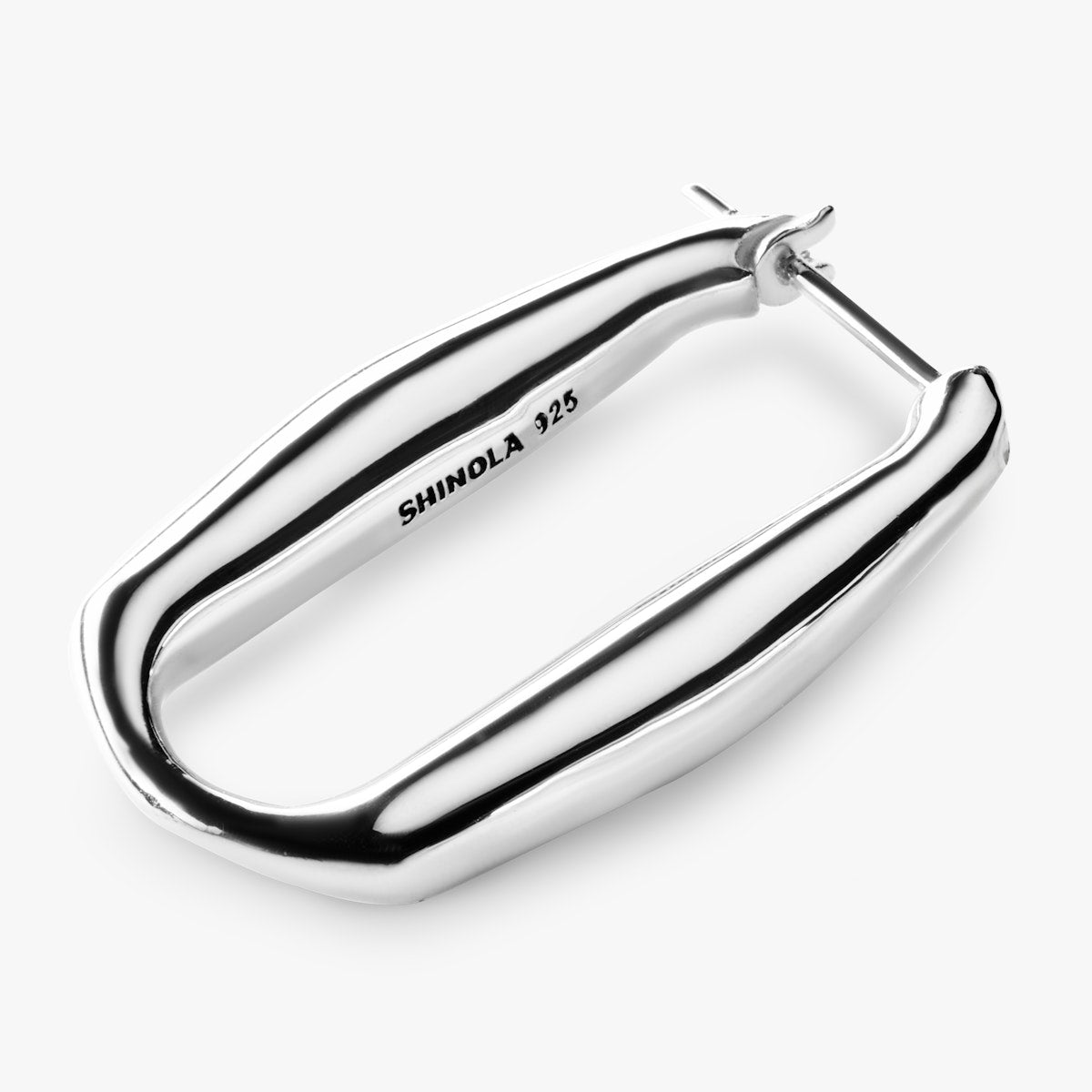 SIGNATURE LINK HOOP EARRINGS | Sterling Silver