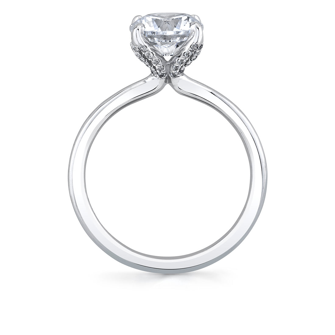 Althaia | 14kt White Gold Round Cut Diamond Prong Solitaire Engagement Ring