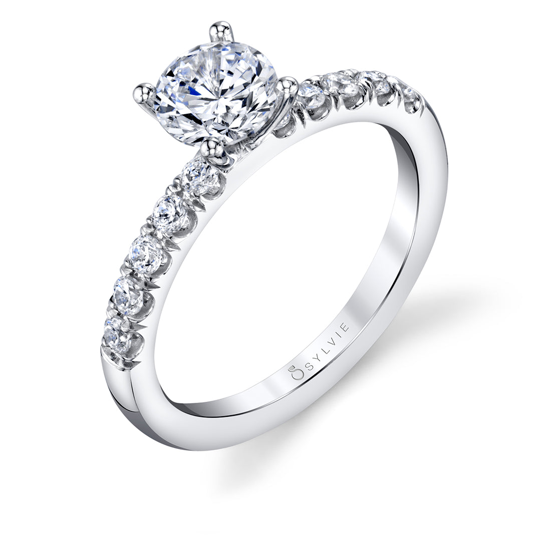 Octavie | 14kt White Gold Classic Diamond Engagement Ring