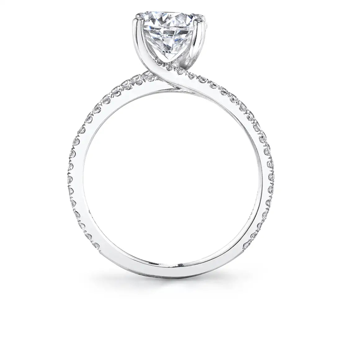 Guiliana | 14kt White Gold Split Band Diamond Engagement Ring