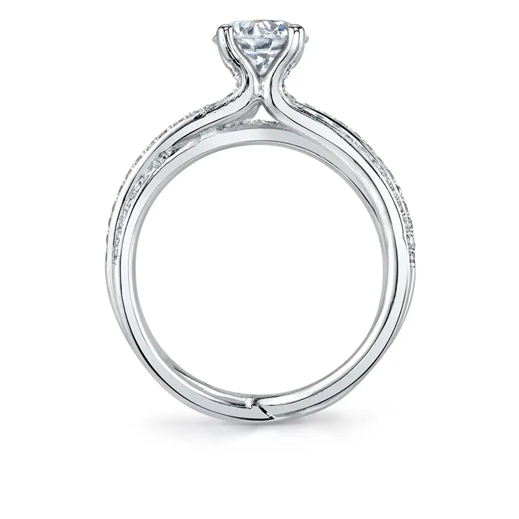 Aleene | 14kt White Gold Split Band Diamond Engagement Ring