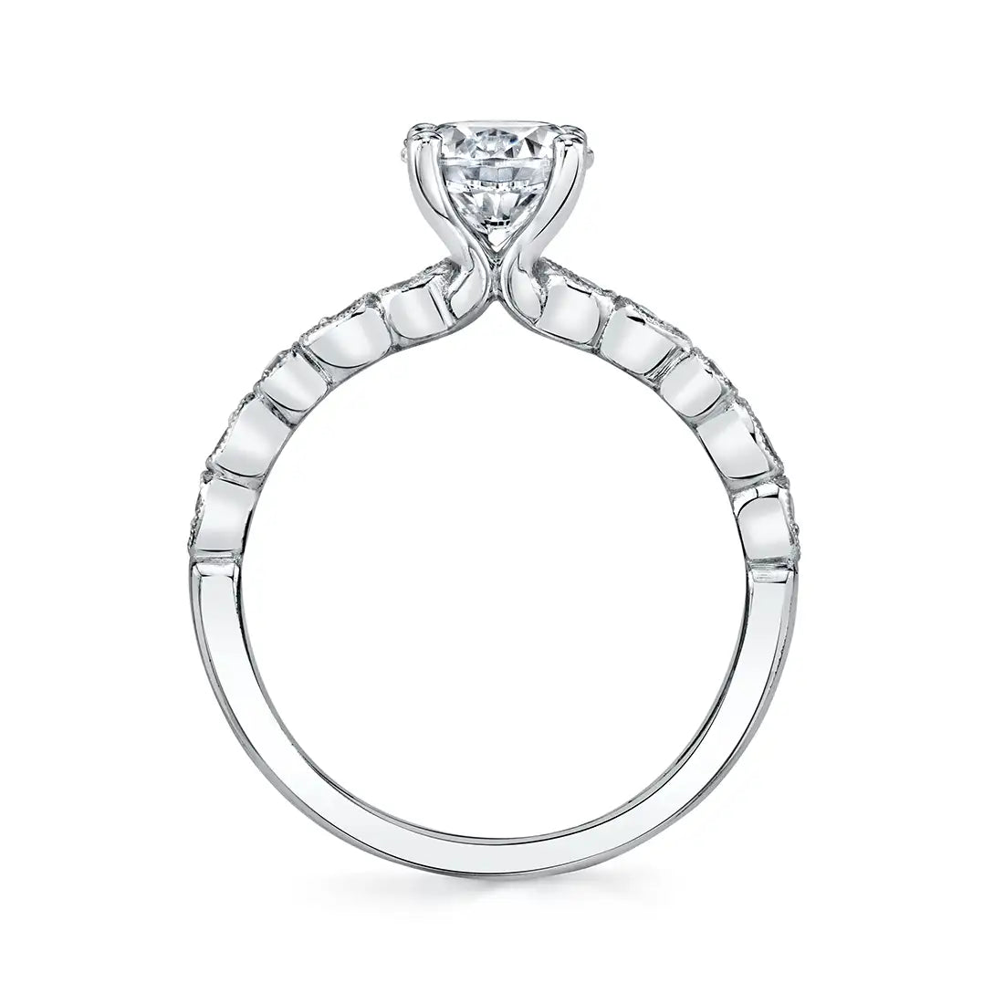 Vida | 14kt White Gold Unique Stackable Engagement Ring