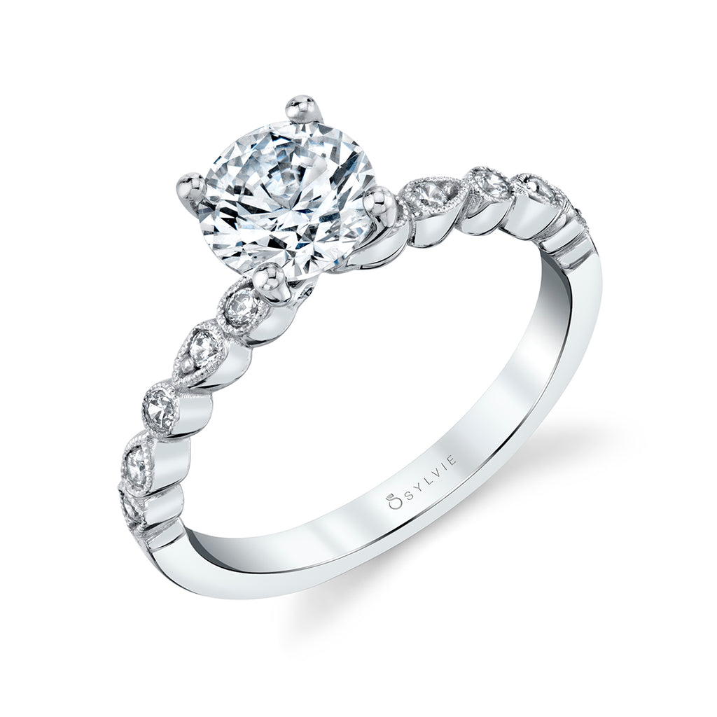 Vida | 14kt White Gold Unique Stackable Engagement Ring
