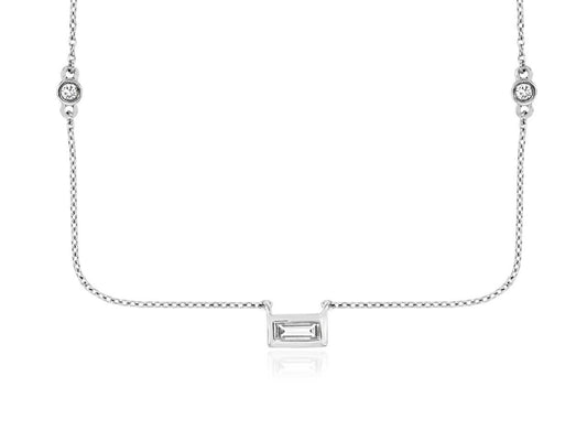 14kt White Gold Diamond Necklace