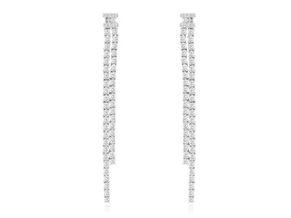 14kt White Gold Diamond Fringe Earrings