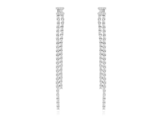 14kt White Gold Diamond Fringe Earrings