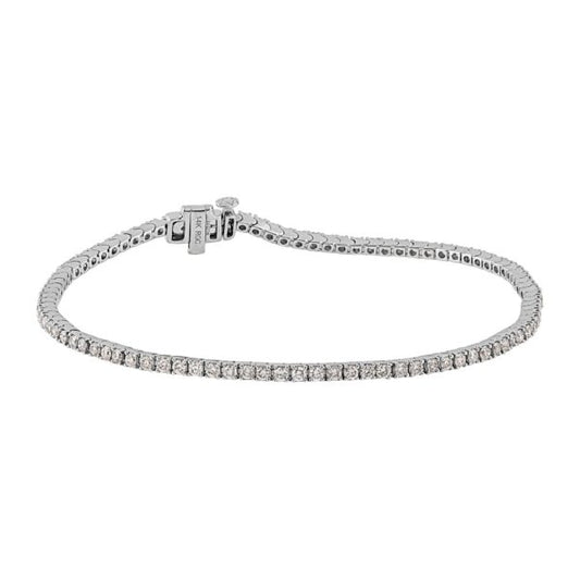 10kt White Gold 2ctw Lab Diamond Tennis Bracelet