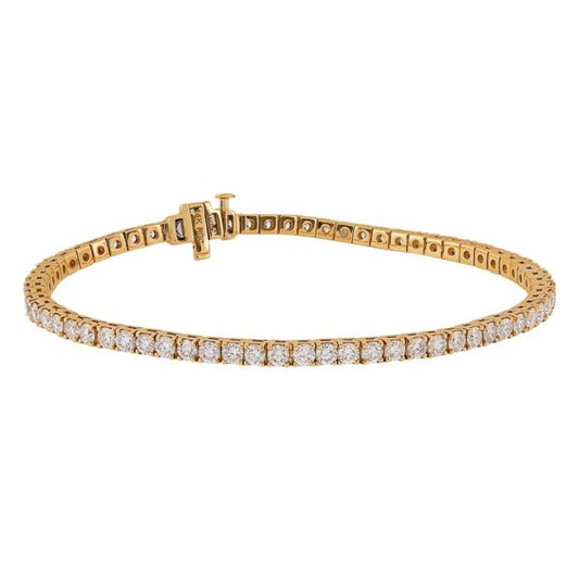 14kt Yellow Gold 5ctw Lab Diamond Tennis Bracelet