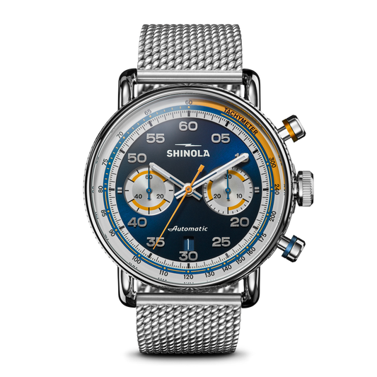THE CANFIELD SPEEDWAY OPEN ROAD AUTOMATIC CHRONOGRAPH WATCH | Blue