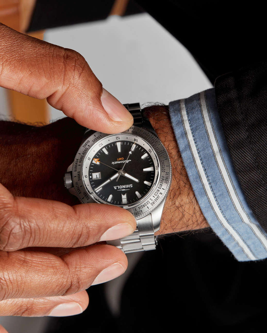 THE MONSTER WORLDTIMER GMT WATCH 40MM | Black