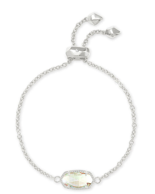 Elaina Silver Delicate Chain Bracelet in Dichroic Glass