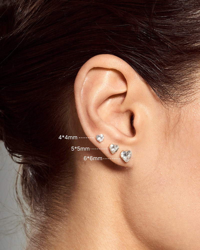 HADLEY | Heart Lab Grown Diamond Flatback Stud