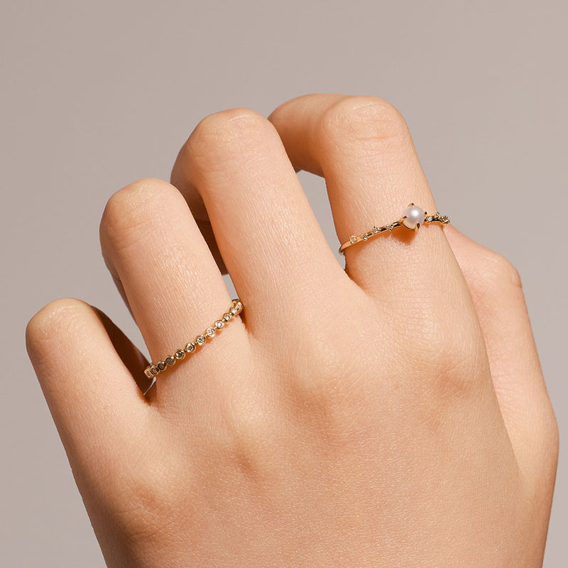 COLETTE | Pearl and Lab Grown Diamond Ring