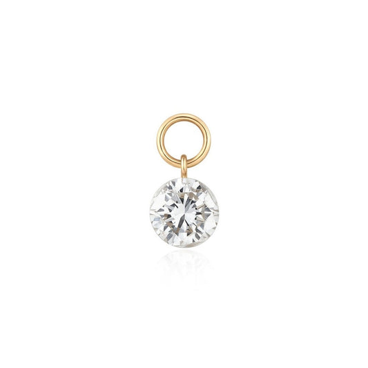 Round Lab Grown Diamond Earring Charm