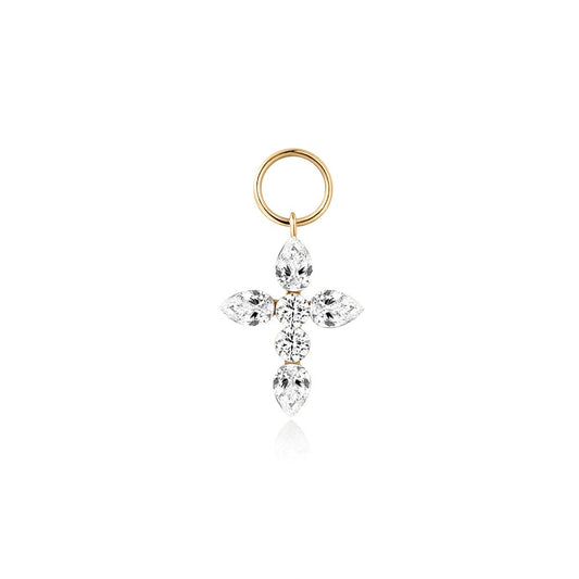 Lab Grown Diamond Cross Earring Charm