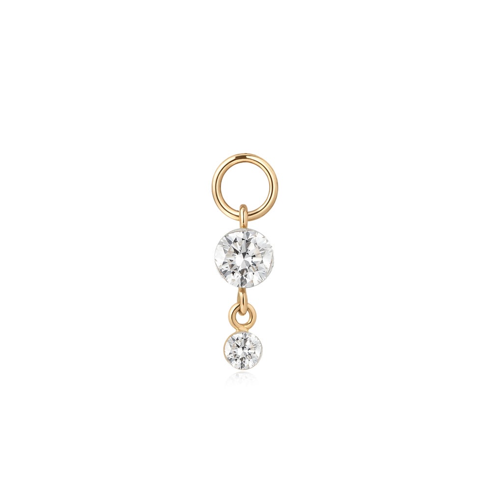 DREW | Double Round Lab Grown Diamond Dangle Earring Charm