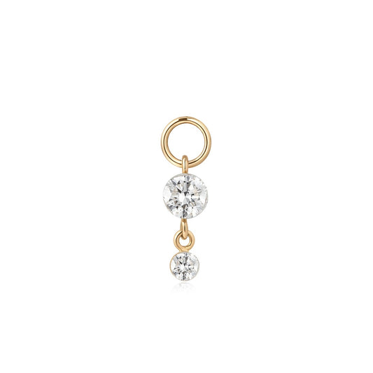 DREW | Double Round Lab Grown Diamond Dangle Earring Charm