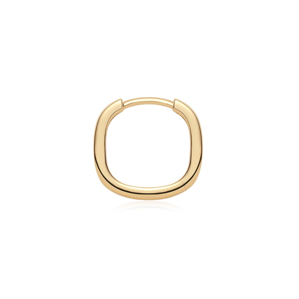DOMINIQUE | Squared Paperclip Huggie Hoop