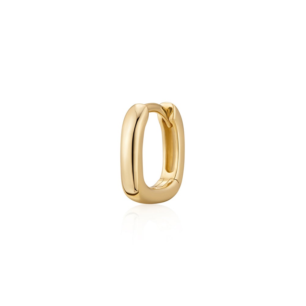 DOMINIQUE | Squared Paperclip Huggie Hoop