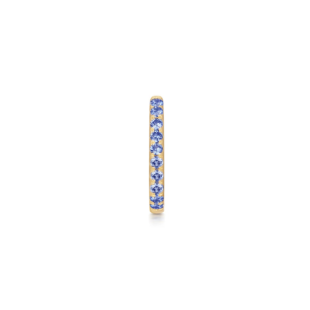 ELENI | Lab-Grown Sapphire Paperclip Huggie Hoop