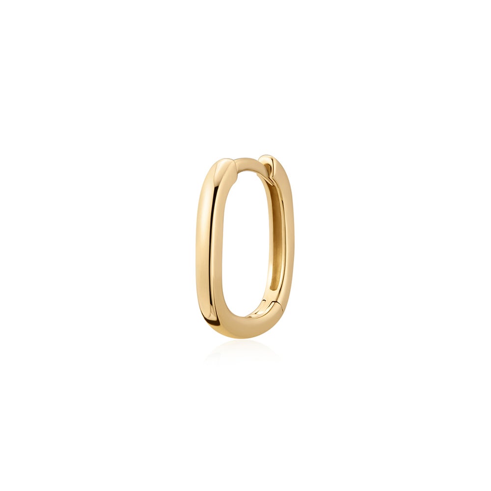 MARYKATE | Narrow Paperclip Huggie Hoop