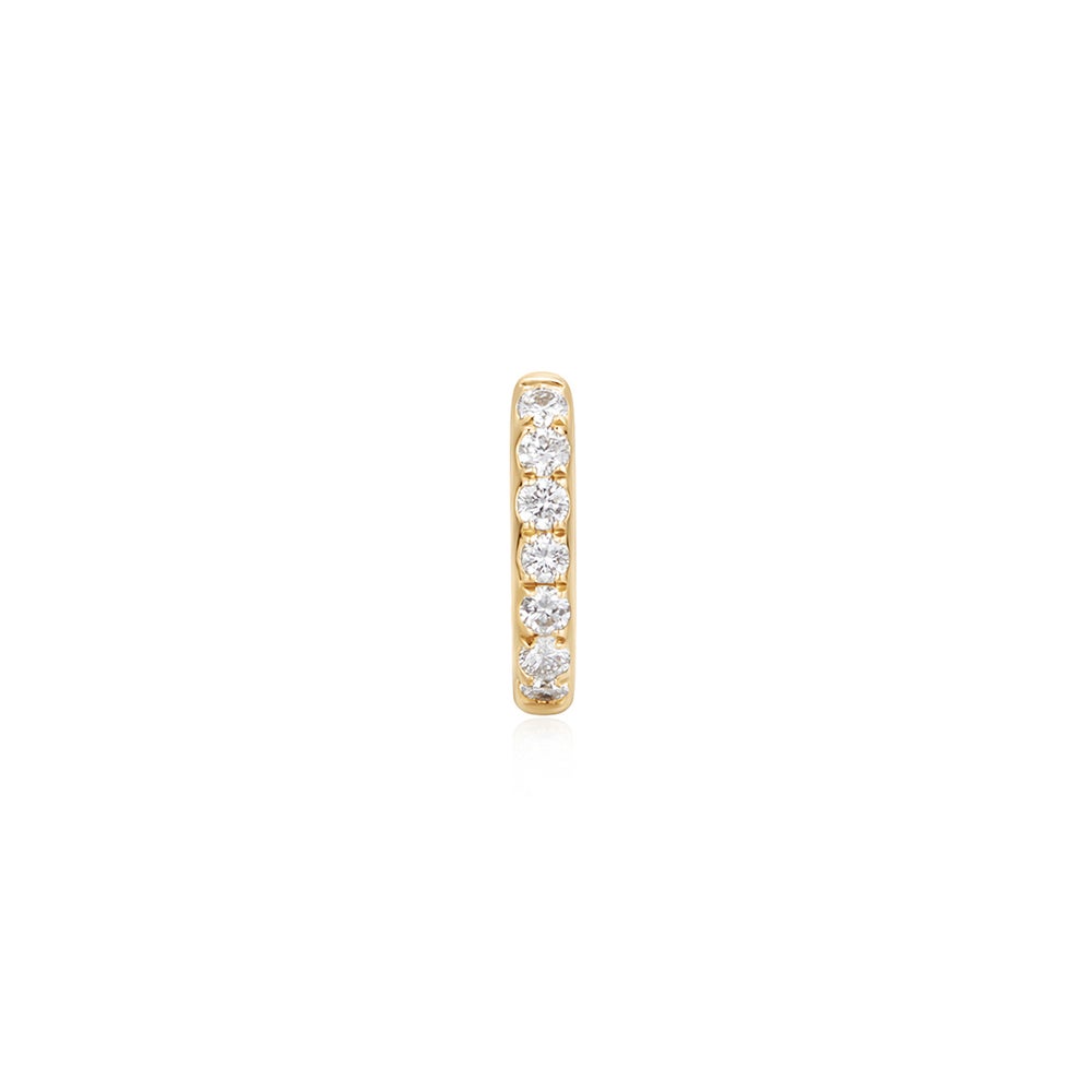 KARLIE | Lab-Grown Diamond Oval Paperclip Huggie Hoop