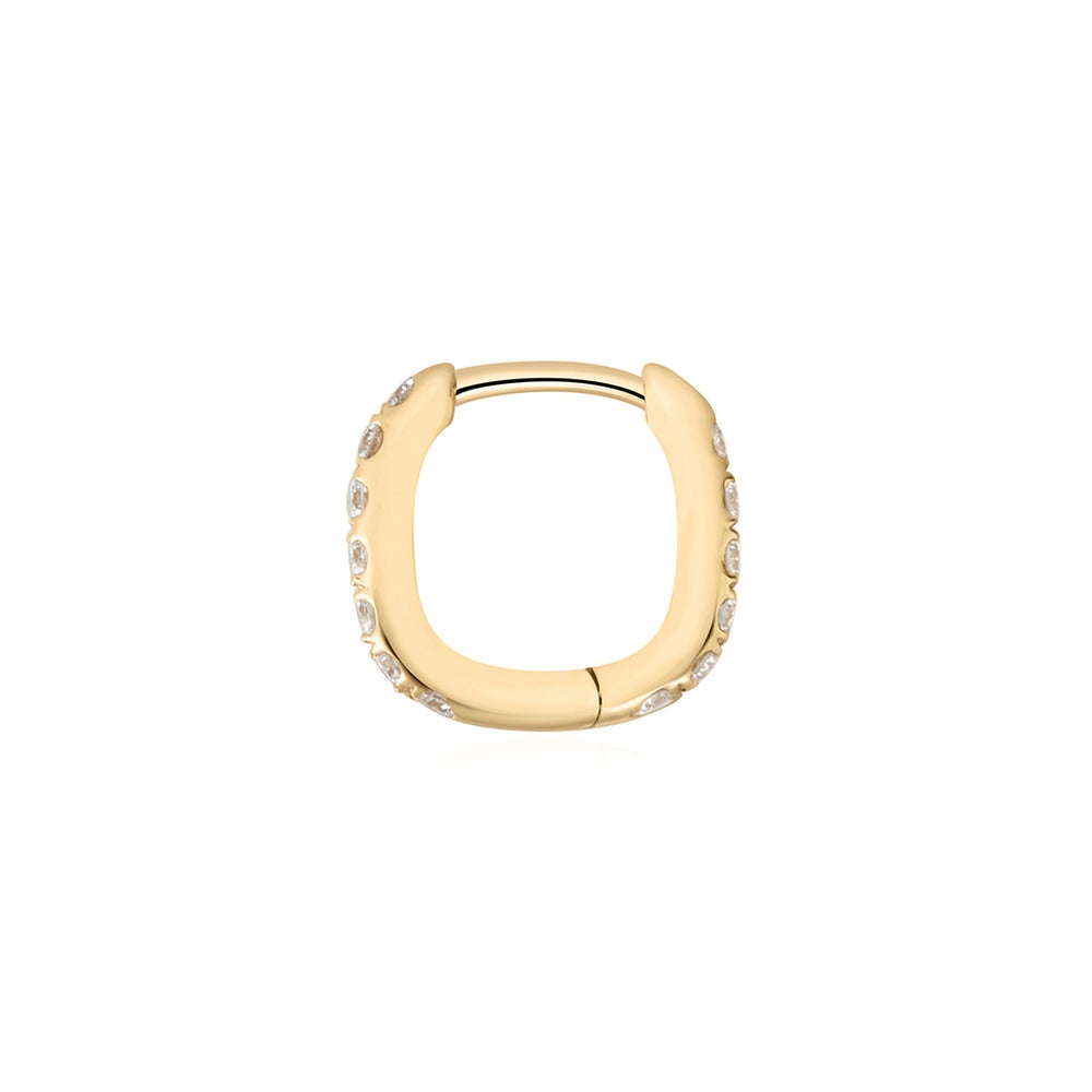 KARLIE | Lab-Grown Diamond Oval Paperclip Huggie Hoop