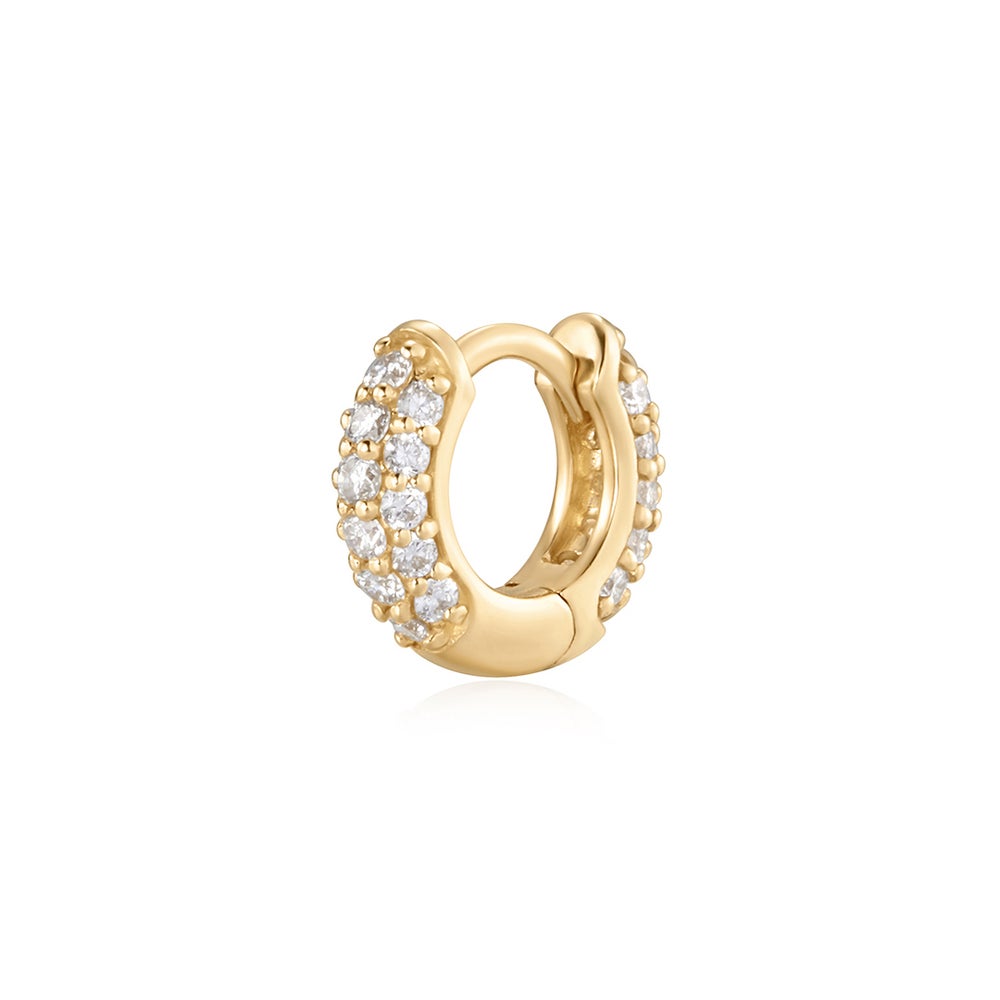 IVANKA | Double Row Lab-Grown Diamond Huggie Hoop