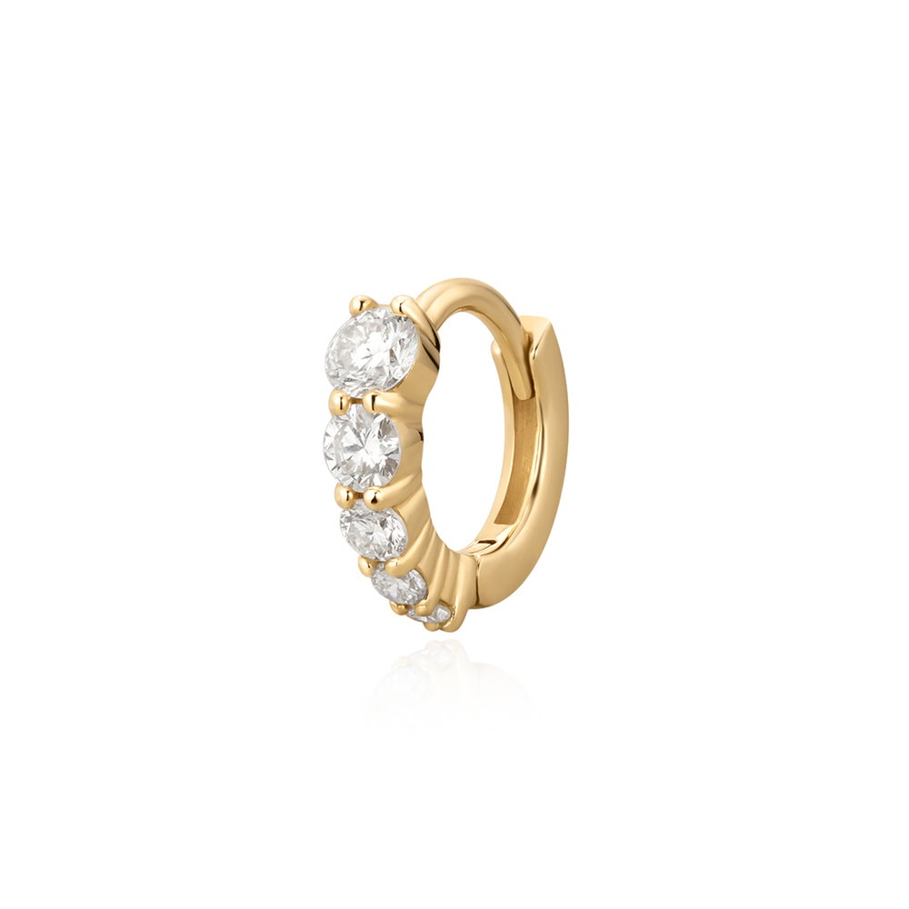 LIZZO | Graduated Lab-Grown Diamond Huggie Hoop