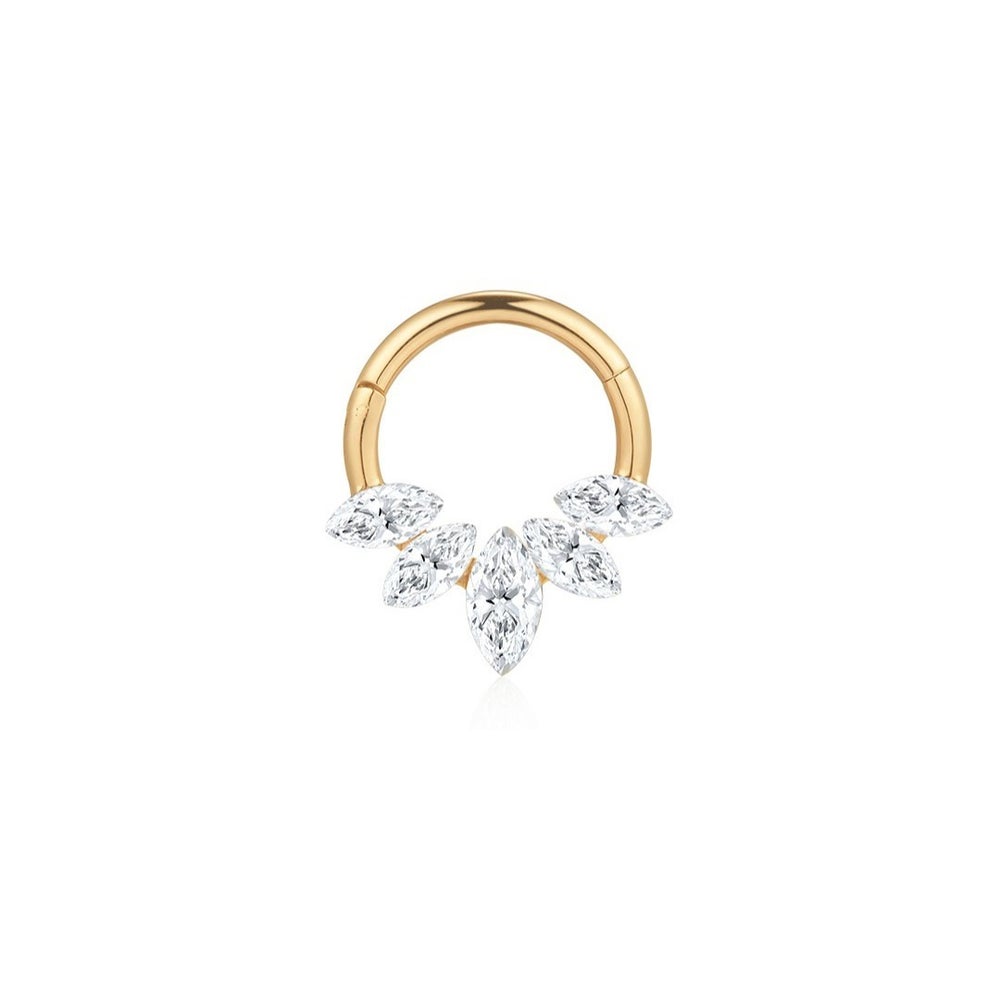Lotus Garland Lab Grown Diamond Single Clicker Hoop