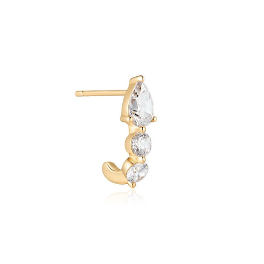 Pear and Round Lab Grown Diamond Single Stud