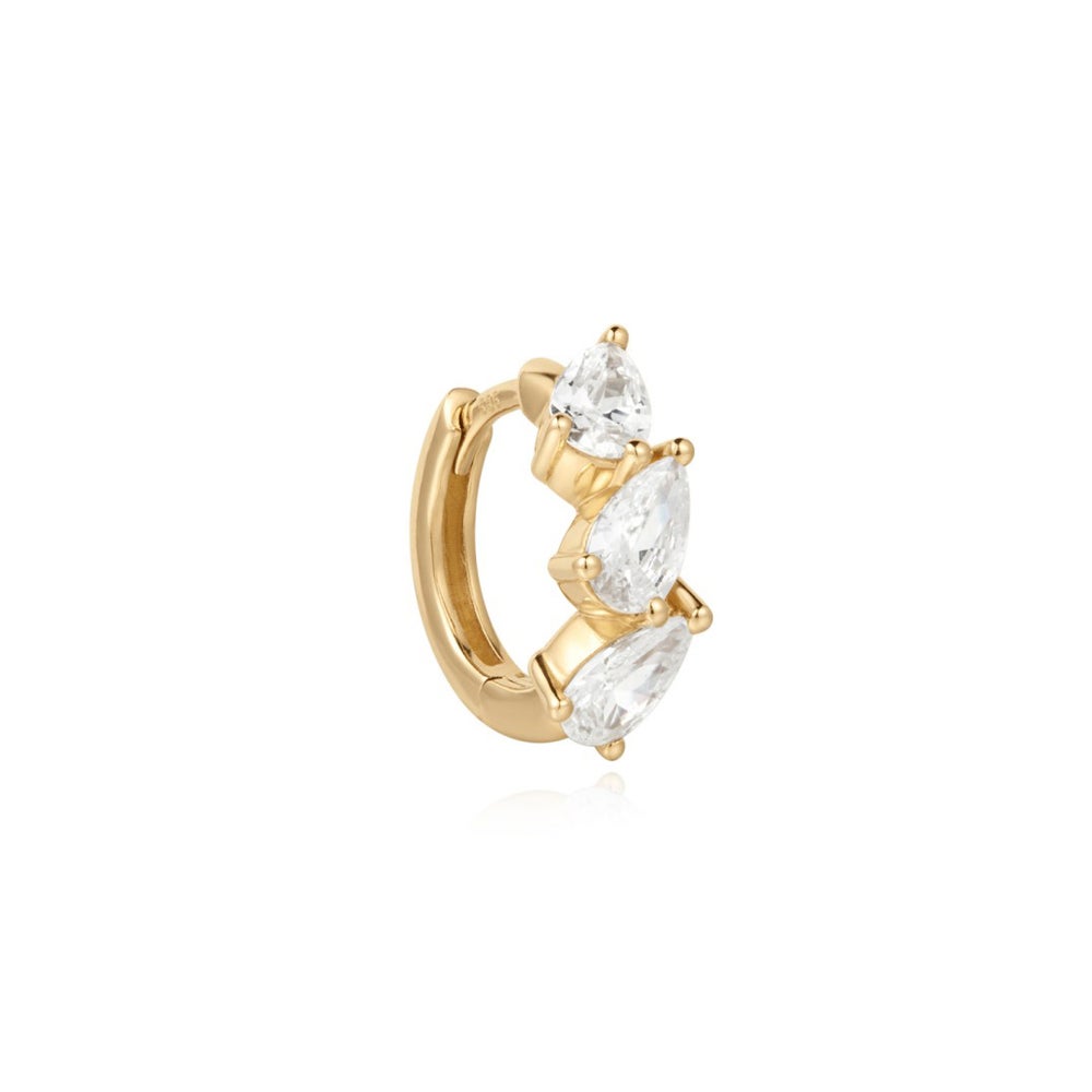 Marquise Trio Lab Grown Diamond Huggie Hoop