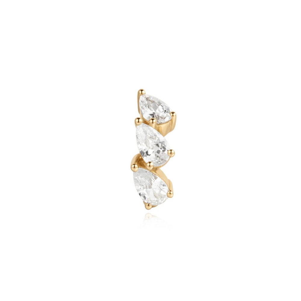 Marquise Trio Lab Grown Diamond Huggie Hoop