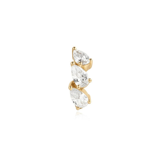Marquise Trio Lab Grown Diamond Huggie Hoop