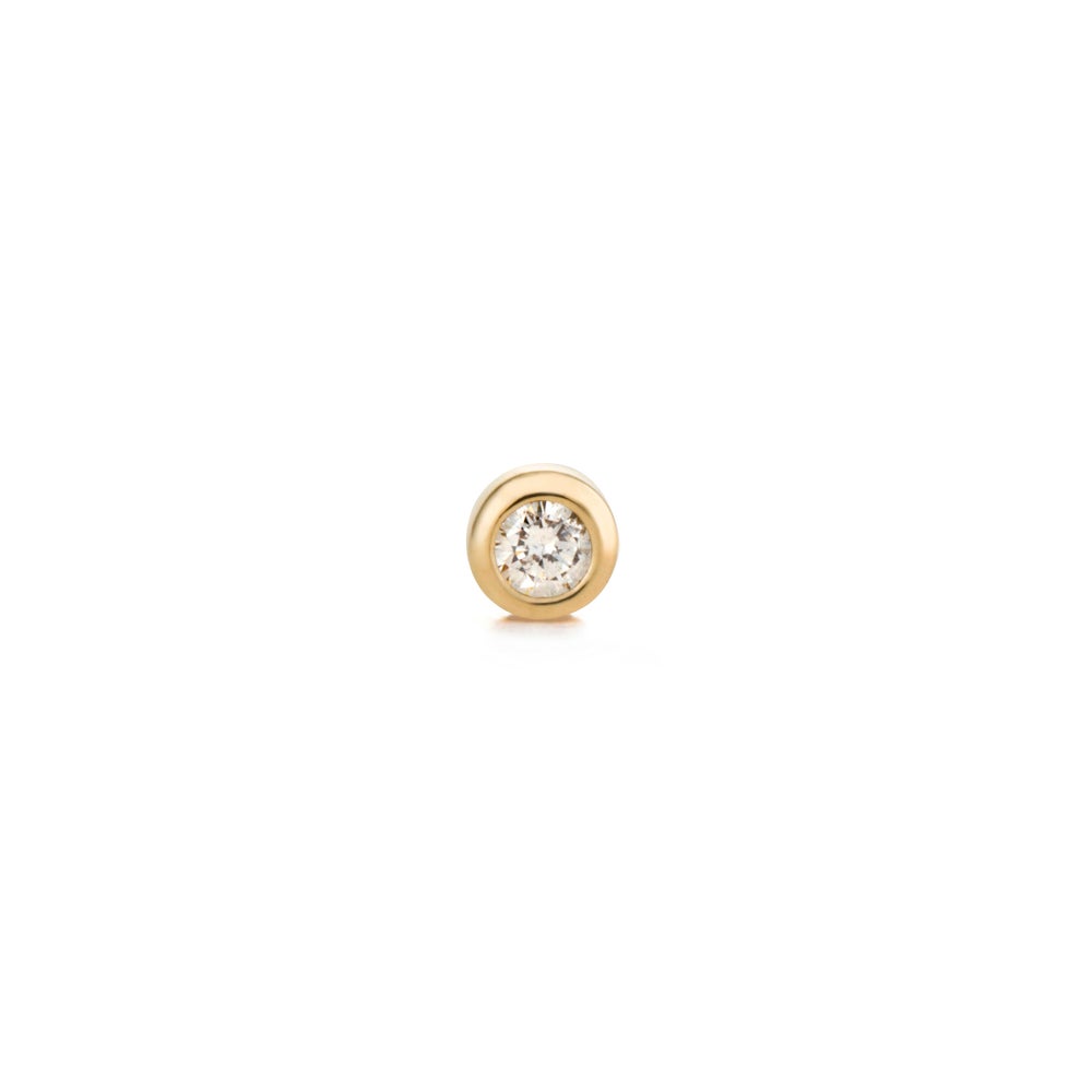 GERI | Bezel Diamond Threadless Flatback Earring